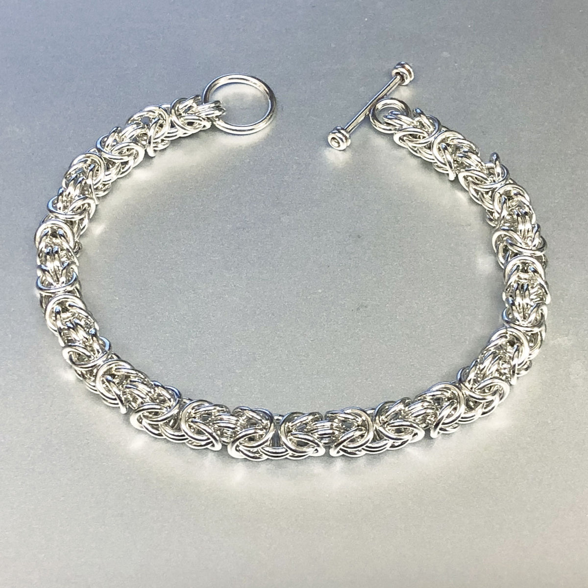 Seaxwolf Jewelry Designs | Sterling Silver Byzantine II Bracelet