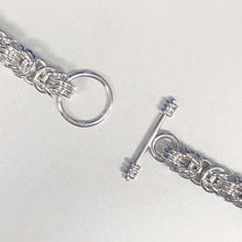 Seaxwolf handmade bold 925 sterling silver Byzantine chain necklace with designer clasp for men and women.