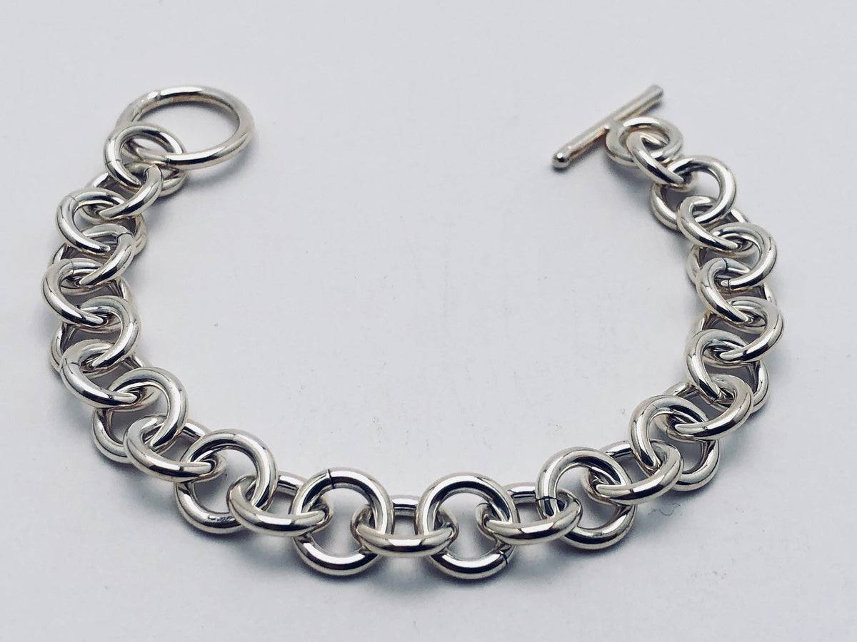 Seaxwolf Jewelry Designs  Sterling Silver Robust Double Link Chain Bracelet