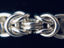 Seaxwolf handcrafted sterling silver thing Byzantine chain mail bracelet