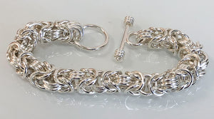 Sterling Silver Byzantine III Bracelet - Robust 12 Gauge