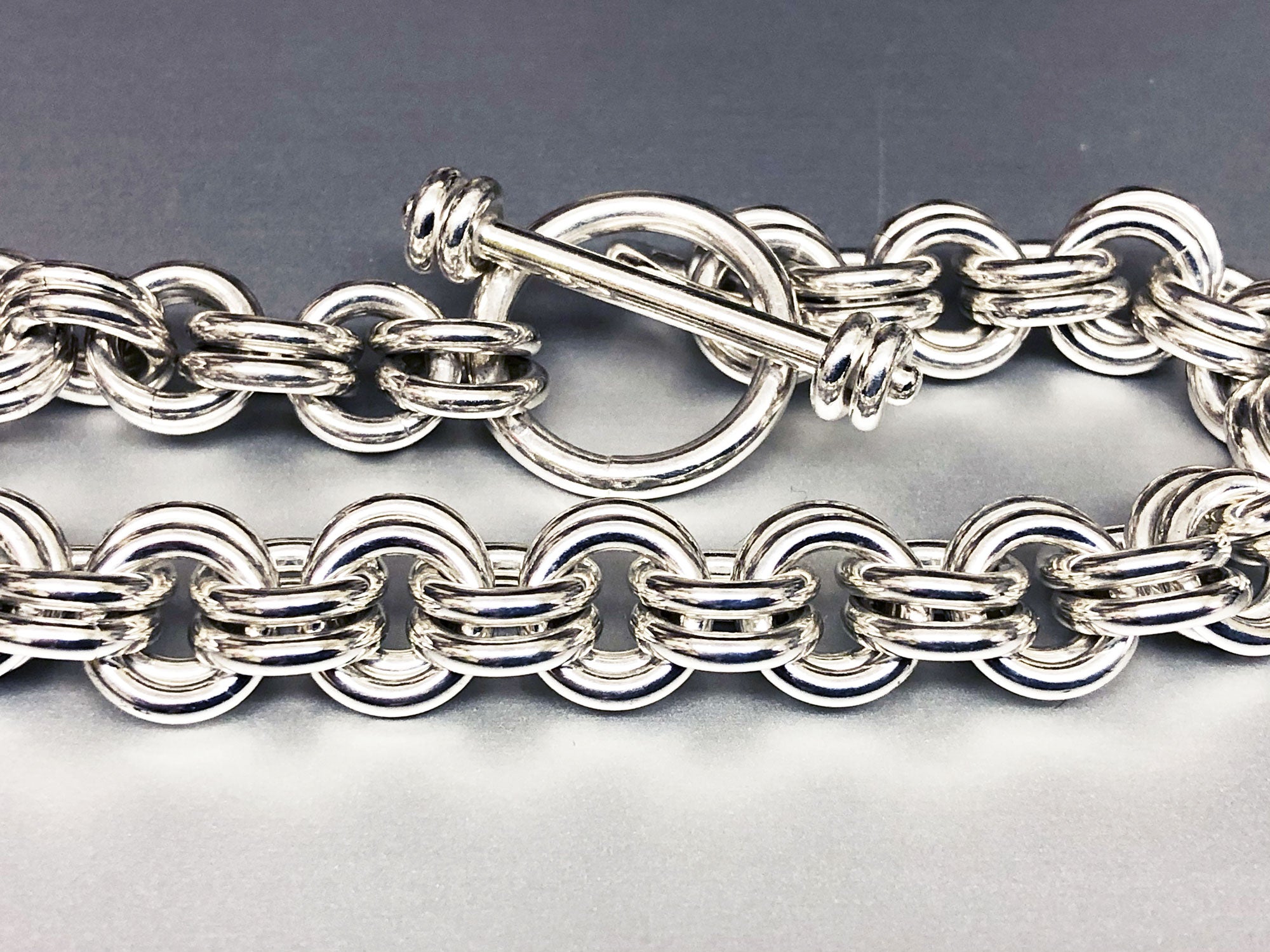 Seaxwolf Jewelry Designs  Sterling Silver Bold Double Link Chain