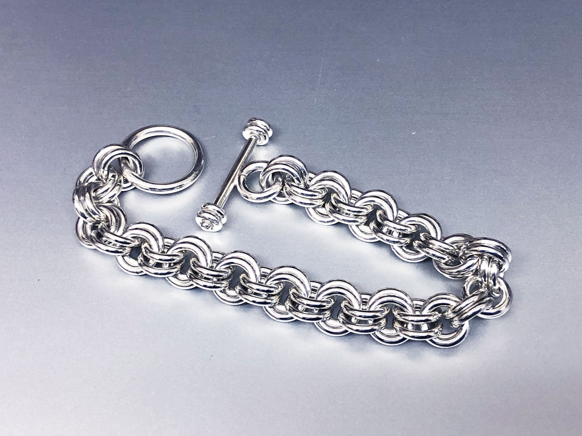 Double Twist Bar Link Chain Bracelet in Silver | Medley Jewellery