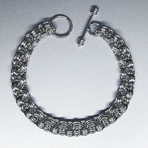 Sterling Silver Triple Link Bracelet - Bold 16 Gauge