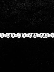Closeup of design - Sterling Silver fine Byzantine 3 bracelet by seaXwolf Handmade Fine Jewelry
