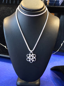 Sterling Silver Snowflake (Bold 16 Gauge) and Popcorn Chain