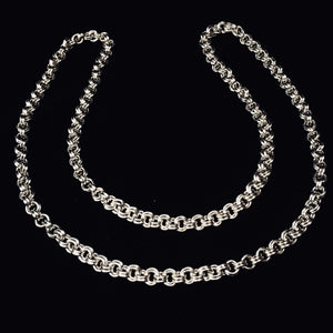 Sterling silver fine double link claspless necklace by seaXwolf Handmade Fine Jewelry