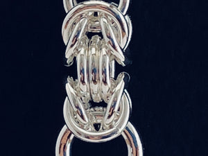 Extreme Closeup on Sterling Silver fine Byzantine III (3) earrings by seaXwolf Handmade Fine Jewelry