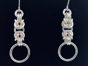 Sterling Silver Byzantine II Earrings - Fine 18 Gauge