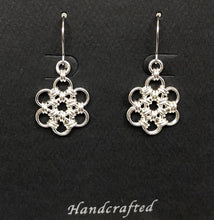 Sterling Silver HexaFleur Snowflake Earrings - Ultra Fine 20 Gauge