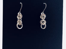 seaXwolf handmade fine jewelry triple twist solid sterling silver chain earrings