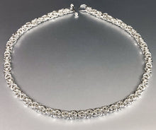 Seaxwolf handcrafted sterling silver bold Byzantine chain necklace for men and women.