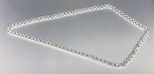 Sterling Silver Single Link (Close) Claspless Necklace - Grand 14 Gauge