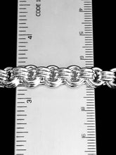 Closeup for sizing - Sterling Silver bold triple link bracelet by seaXwolf Handmade Fine Jewelry